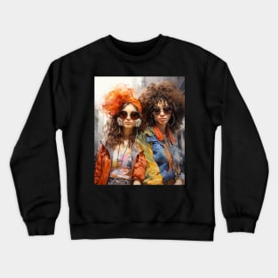 Hip Hop Girls Fashion 70's Crewneck Sweatshirt